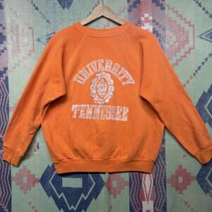 University of Tennessee Vintage Flocked Sweatshirt Size Large 70s